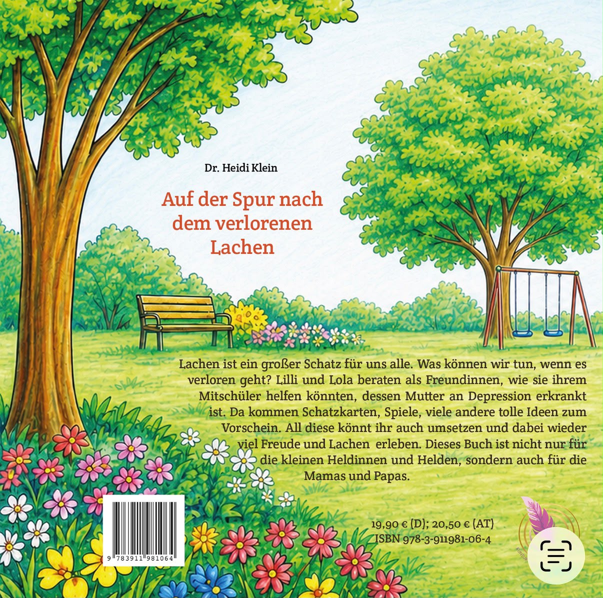 Rückseite des Buches: Auf der Spur nach dem verlorenen Lachen